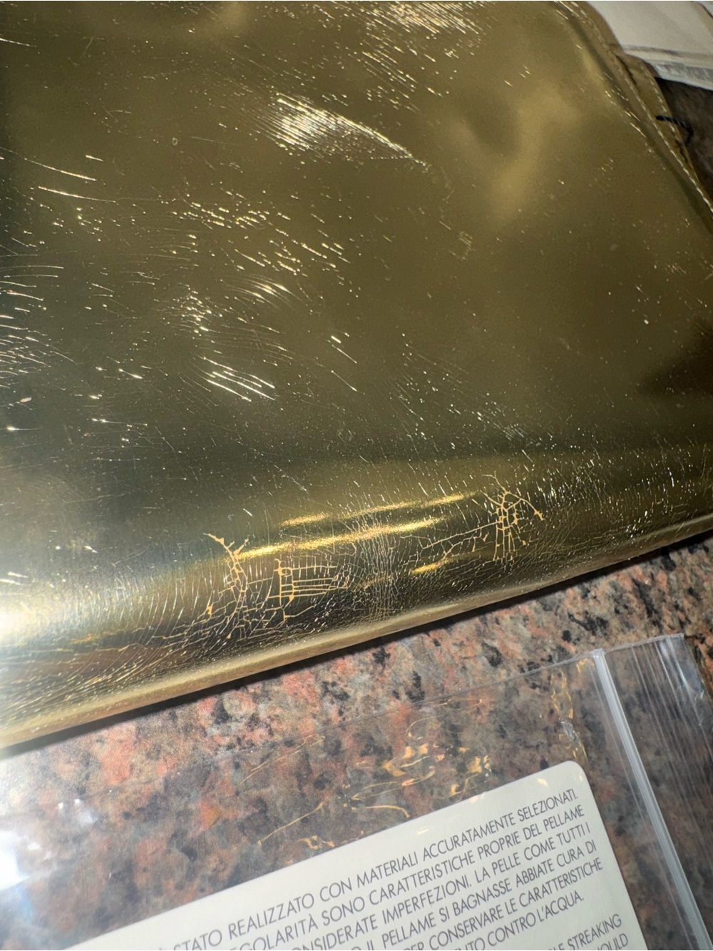 Dolce & Gabbana Metallic Gold Patent Wristlet Clutch - Picture 7 of 9